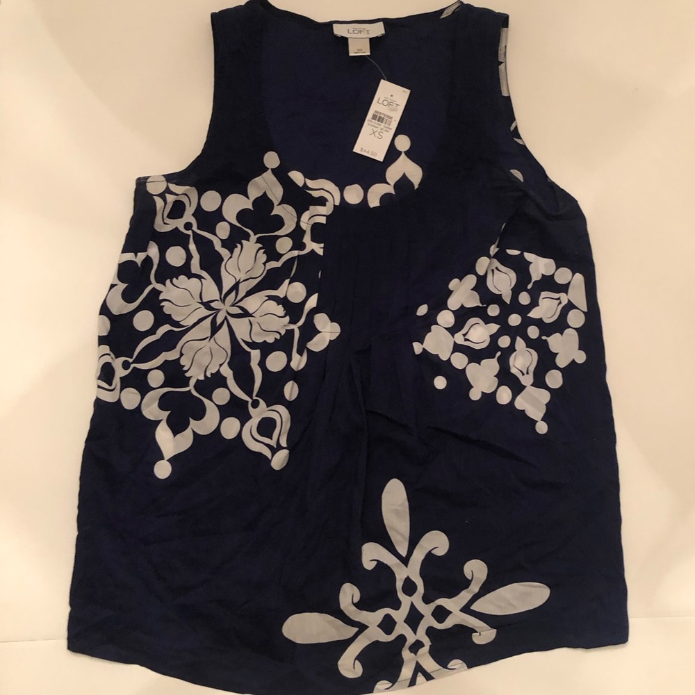 Loft printed tank blouse